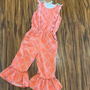 Matilda Jane Orange Ruffle Jumpsuit